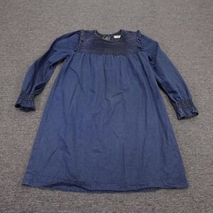 madewell denim babydoll dress Denim Babydoll Shirtdress in Indigo Plaid
